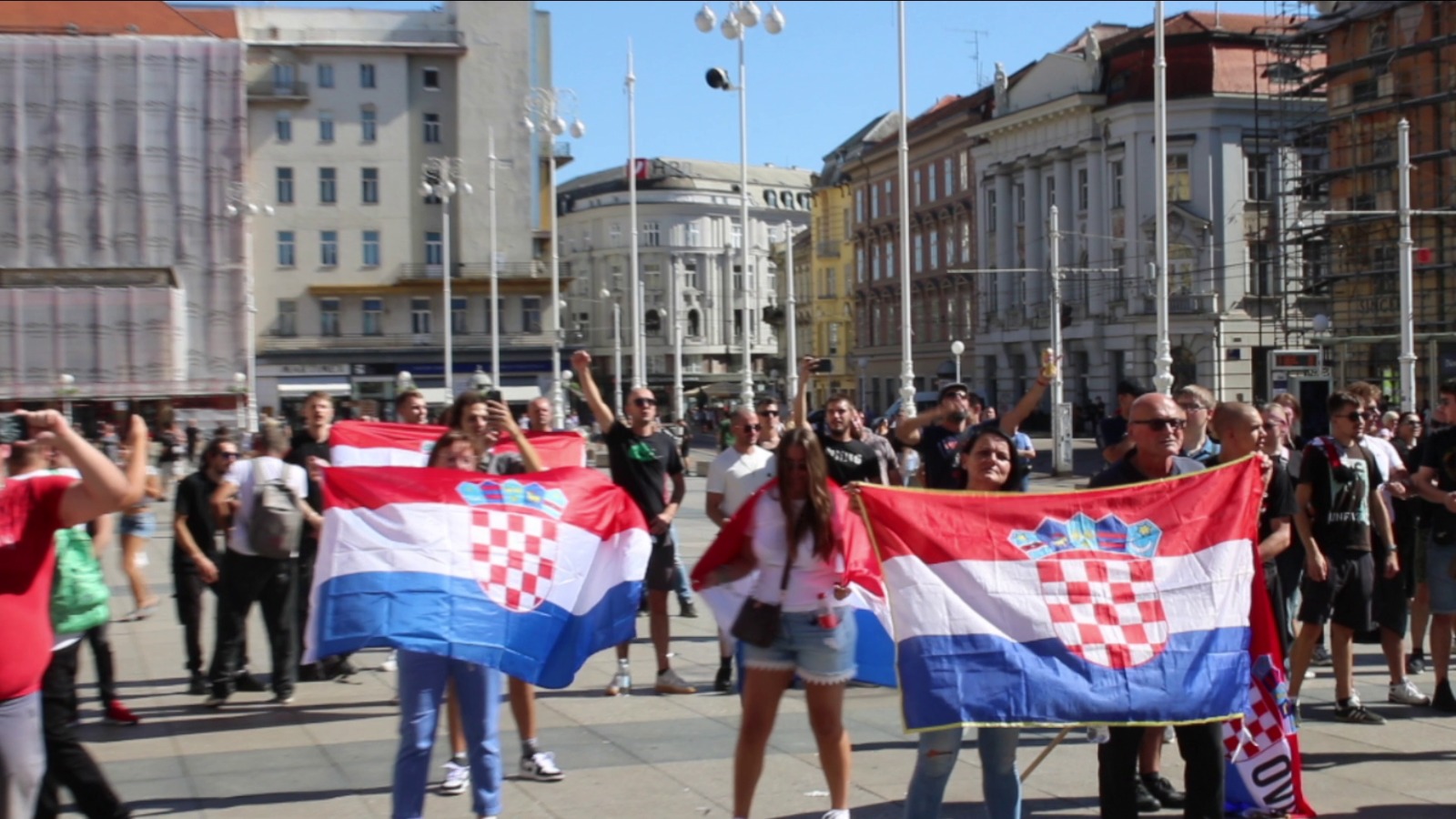 First protest in Zagreb on Ban Josip Jelacic Square 6
